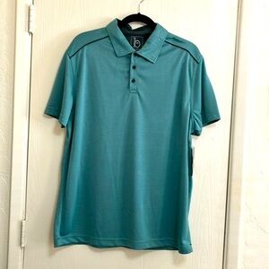 NWT B Line Sport Polo Shirt Mens Pin Striped Golf Casual Polyester